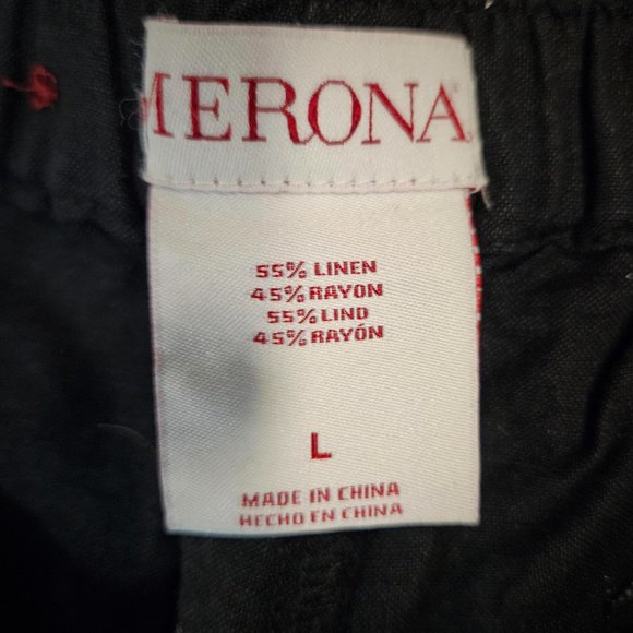 NWOT Black Linen Wide Leg Pants - Picture 4 of 4